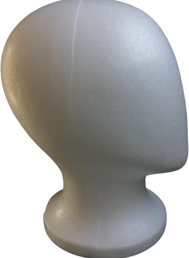 White Foam Wig Head Mannequin Stand For Display Styling Hats - Image 1